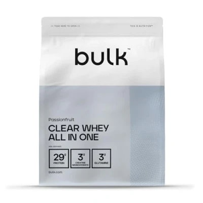 Abbildung von Bulk Clear Whey All in One, Proteinpulver Shake, Passionsfrucht, 500 g, Verpackung Kann Variieren