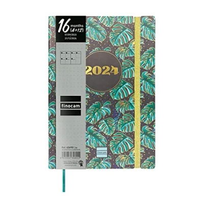 Abbildung von Finocam Terminkalender Dotted 16 Monate 2023 2024 Wochenansicht horizontal September bis Dezember (16 Monate) Monstera International