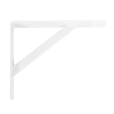 Abbildung von Amig Regalwinkel Edelstahl Metallwinkel für Regale Regalhalterung Farbe Weiß Maße: 250 x 150 mm Empfohlenes max. Gewicht: kg