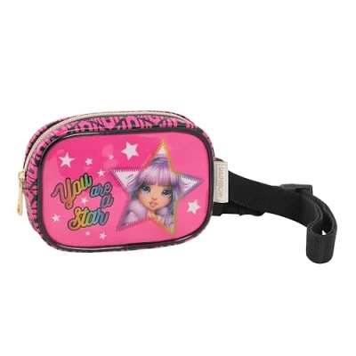 Abbildung von Rainbow High Gürteltasche ideal als Schultasche, mit Staufach und Münzfach Reißverschluss verstellbarem Gürtel 22 x 13 5 cm Fuchsia