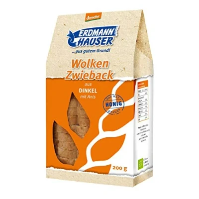 Abbildung von ErdmannHauser demeter Wolken Zwieback aus Dinkel mit Anis 200 g 6er Pack