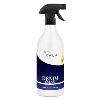Abbildung von KALA Lufterfrischer Duftölspray CHANTI, Raumspray mit Geruchsneutralisation, Raumduft Spray Hält bis zu 48h, Air Freshener Aktiv Neutralisator Duft Denim, 1000ml