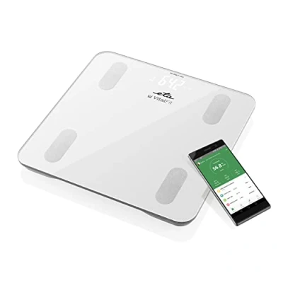Abbildung von Eta ETA678190000, Elektronische Personenwaage, 180 kg, 100 g, Weiß, kg/lb, ST, Rechteck