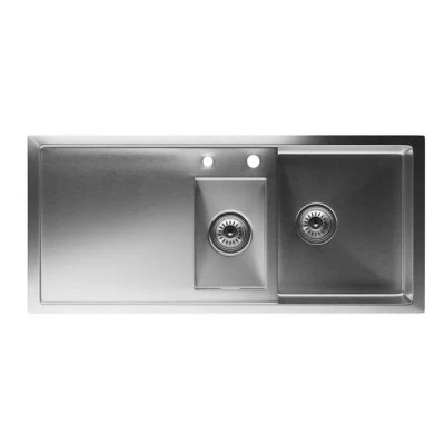 Abbildung von Klarstein Küchenspüle TitanSteel, rechteckig, 45/100 cm, Edelstahl Einbauspüle Spülbecken Abtropffläche, Abtropffläche