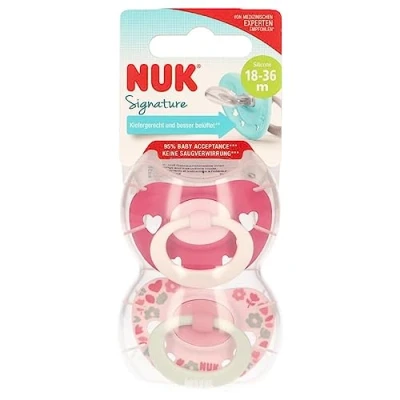 Abbildung von Nuk Signature Silikon schnuller 18 36m 2 St