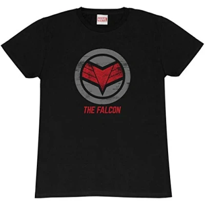 Abbildung von Marvel The Falcon and Winter Soldier Die Logo Freund Fit T Shirt, Damen, S 5XL, Schwarz, Offizielle Handelsware