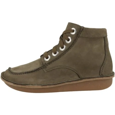 Abbildung von Clarks Schnürstiefelette, Damen, Größe: 40, Dark olive nub Schuhe