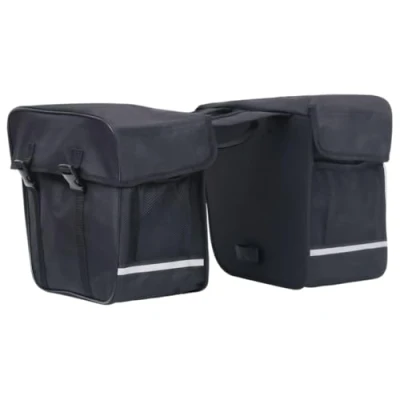 Abbildung von vidaXL Fahrradsattel Doppel Fahrradtasche für Gepäckträger Wasserdicht 35 L Schwarz