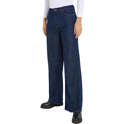 Abbildung von Tommy Hilfiger Damen Jeans Wide Leg High Waist, Blau (Rue), 32W / 30L