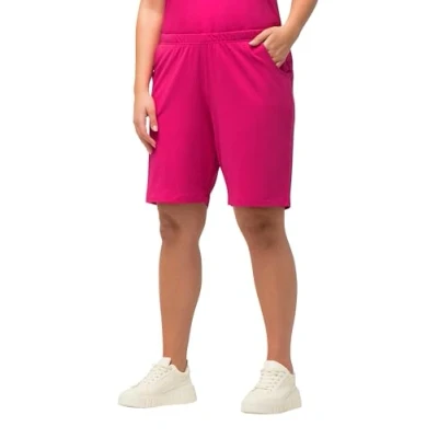 Abbildung von Ulla Popken Bermuda Shorts, Damen, Größe: 54/56, Fuchsiaroze