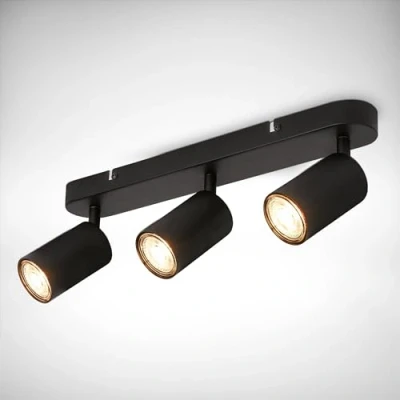 Abbildung von B.K.Licht Deckenspot Deckenlampe schwenkbar, GU10 Deckenleuchte, ohne Leuchtmittel, 39 cm Länge schwarz Schlafzimmerlampe