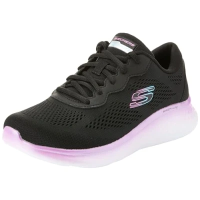 Abbildung von Skechers Damen Stunning Steps Skech Lite Pro atemberaubende Schritte, Black Mesh Purple Trim, 40 EU