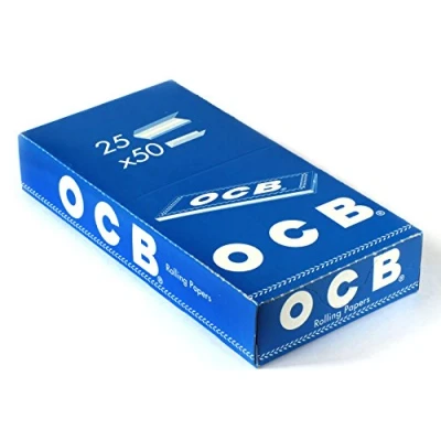 Abbildung von OCB Blau Rolling Papers, kurze Blättchen im 50er Heftchen, Cut Corners 2 Boxen (50 Heftchen)