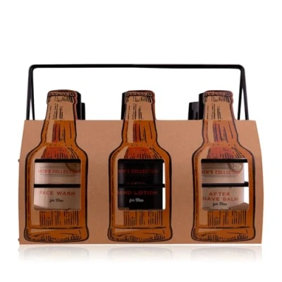 Abbildung von Accentra MEN`S COLLECTION Geschenk set für Männer im Bier Sixpack Design Pflegeset Herren mit Bade &amp; Duschgel, After Shave, Shampoo uvm.