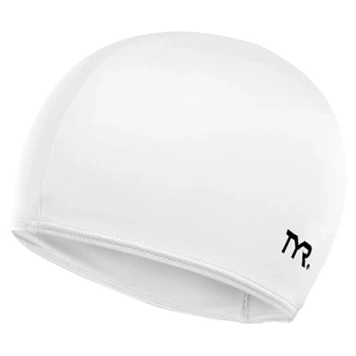 Abbildung von Tyr Adulte Unisexe SOLID Bonnet de bain Lycra, White, Einheitsgröße