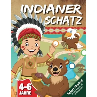 Abbildung von Indianer Schnitzeljagd Schatzsuche Kindergeburtstag 4 6 Jahre: Taucht ein in die Welt der und erlebt spannendes Partyspiel voller Geheimnisse, Rätsel &amp; Überraschungen. (Bravo Schatzsuche)