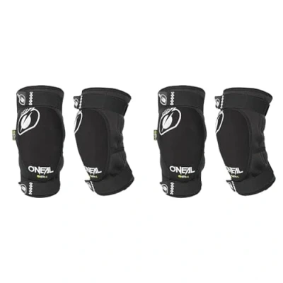 Abbildung von O&#039;NEAL Knieprotektor BMX Mountainbike Downhill IPX® Aufprallschutz aus Polyurethan, Leichte Konstruktion, Abriebfestes Material Dirt Knee Guard Erwachsene Schwarz Weiß Größe S