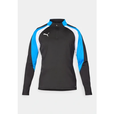 Abbildung von Puma Individualliga 1/4 ZIP TOP Langarmshirt, Herren, Größe: Medium, Black/white/ultra blue