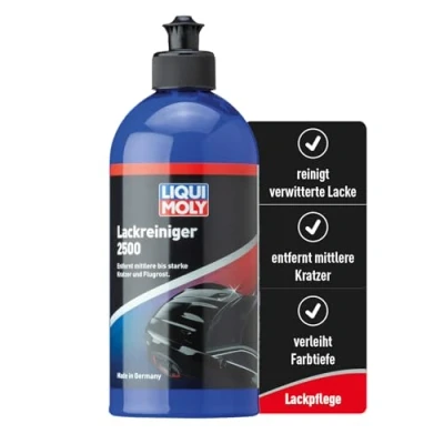 Abbildung von LIQUI MOLY Lackpflege Lackreiniger 2500, Art. Nr. 21760 I 500ml Autolack Reiniger für mittlere bis starke Kratzer &amp; mittelstark verwitterte Lacke Glättet verleiht Farbtiefe Silikonfrei abrasiv