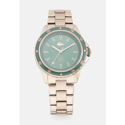 Abbildung von Lacoste Santorini Uhr Rose goldcoloured/green, Damen, Größe: One Size, gold coloured/green