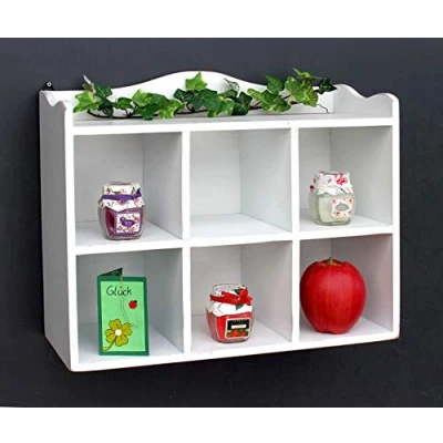 Abbildung von DanDiBo Wandregal Setzkasten 12020 Regal 40 cm Vintage Shabby Landhaus Küchenregal Weiß
