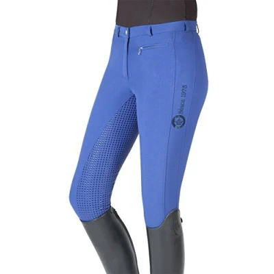 Abbildung von PFIFF 102235 Damen Reithose Yasmin mit Silikon Grip Besatz, Mittelblau 40