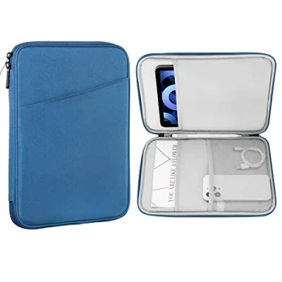 Abbildung von MoKo 9 11&quot; Tablet Tasche Hülle Kompatibel mit iPad Pro 11 M4 2024/11 Zoll Air M2 2024/iPad 10th 10,9 5/4 10,9, Galaxy Tab S9/S8/A8/A7 2022, Pfau Blau
