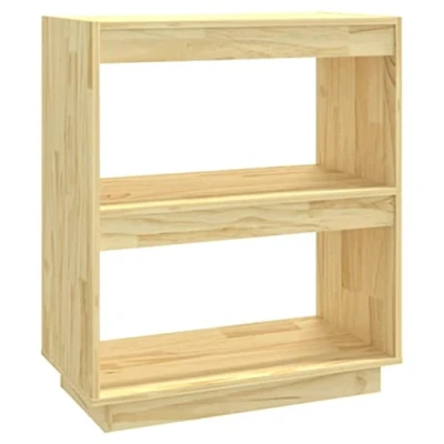 Abbildung von vidaXL Massivholz Kiefer Bücherregal Raumteiler Standregal Aktenregal Wandregal Regal Raumtrenner Bücherschrank Holzregal 60x35x71cm