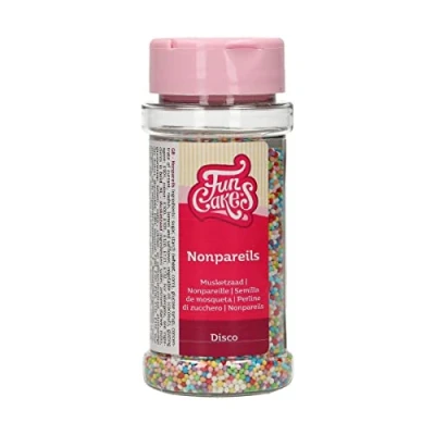 Abbildung von FunCakes Nonpareils Discomix: Kuchenstreusel, großartiger Geschmack, perfekt zum Dekorieren von Kuchen. 80 g.