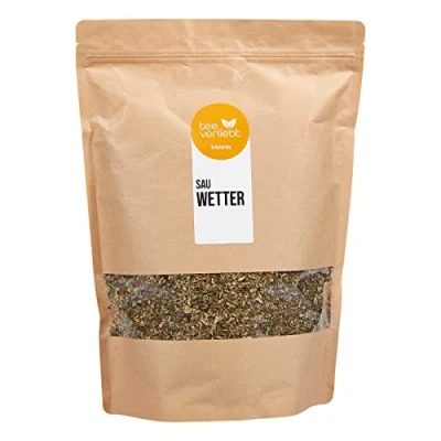 Abbildung von teeverliebt Kräutertee Sauwetter I Lose Kräutermischung 13 Kräuter Aromatisierter mit Pfefferminz, Spitzwegerich &amp; Fenchel 1 kg