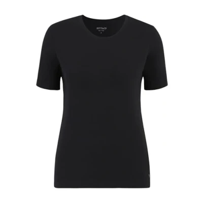 Abbildung von Betty &amp; Co Damen Basic Shirt mit Rundhalsausschnitt Schwarz,S