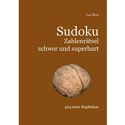 Abbildung von Sudoku Zahlenrätsel schwer und superhart: 304 neue Kopfnüsse