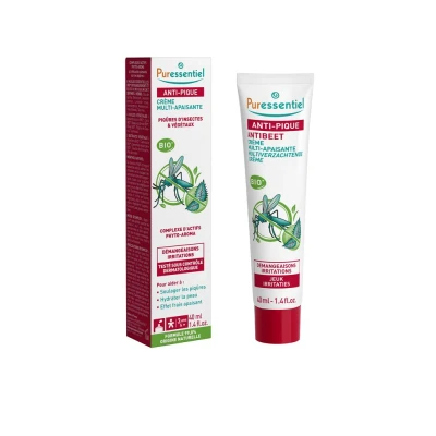 Abbildung von Puressentiel Anti Pique Multi beruhigende Creme Stiche von Insekten und Pflanzen Wirkstoff 100% natürlichen Ursprungs Frische Wirkung beruhigt Juckreiz Irritationen 40 ml
