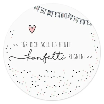 Abbildung von younikat Mauspad mit Motiv Konfetti weiß rund Ø 22 cm abwischbare Oberfläche I dv_382
