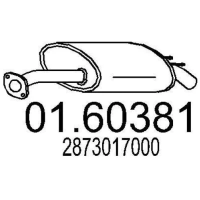 Abbildung von MTS 01.60381 Endschalldämpfer 640 HYUNDAI: Matrix