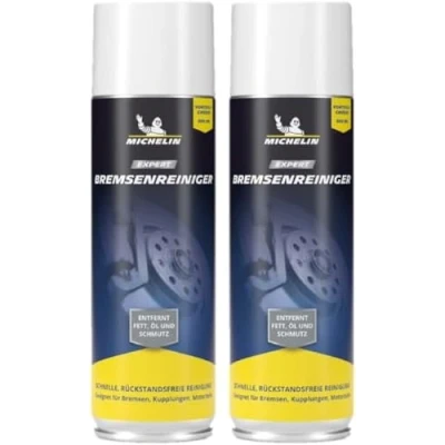 Abbildung von MICHELIN EXPERT Bremsenreiniger Spray 2 x 500ml Reinigt und Entfettet Bremsen, Kupplungen Motorteile an Auto, Motorrad Fahrrad Stück