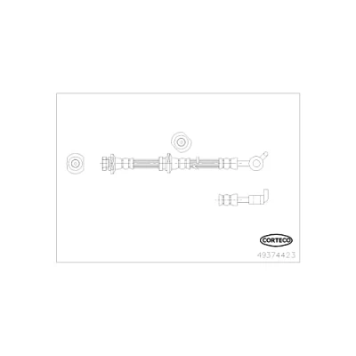 Abbildung von CORTECO 49374423 Bremsschläuche Hinterachse links 510 NISSAN: X Trail