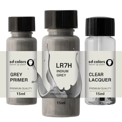 Abbildung von SD COLORS Indiumgrau LR7H Lackreparaturfarbe, 15 ML, Reparatur Pinsel, Farbcode LR7H,