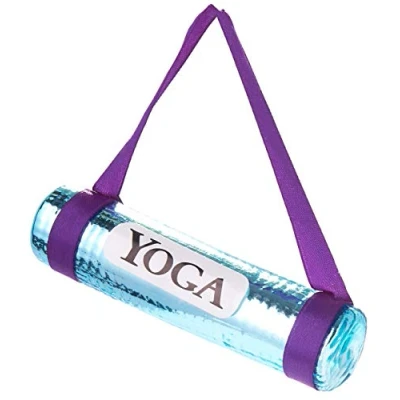 Abbildung von BRUBAKER Christbaumschmuck Mundgeblasene Weihnachtskugel Blaue Yoga Matte, sportliche Weihnachtsdekoration aus Glas, handbemalt ca. 11 cm