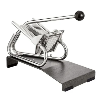 Abbildung von LOUIS TELLIER Profi Pommes Schneider Messer &amp; 10 mm Stößel Edelstahl verchromter Stahl Epoxydharz Sockel 44x25x33,5 cm Bis 12 kg/min Für Profiküchen