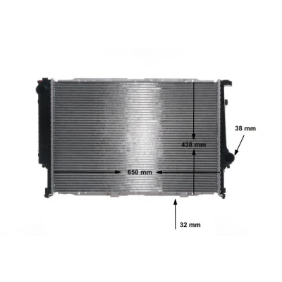 Abbildung von MAHLE ORIGINAL CR 287 000S Kühler, Motorkühlung 650 438 34 Kühlrippen gelötet BMW: 8, 5 Touring, Limousine