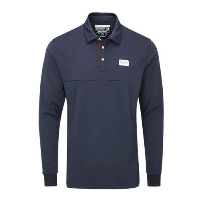 Abbildung von Stuburt Golf Sport Tech Long Sleeve Polo Shirt French Navy Small