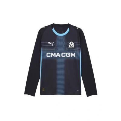 Abbildung von Puma Olympique de Marseille 25/26 Langarm Auswärtstrikot Herren Mit Other Pattern Navy/Luminous Blue Größe: S