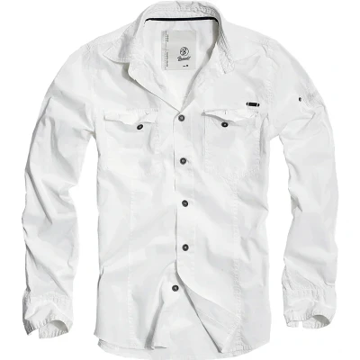 Abbildung von Brandit SLIM FIT Hemd, Herren, Größe: Medium, White