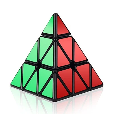 Abbildung von ROXENDA Pyramide Zauberwürfel 3x3x3 Dreieck Speed Stickerless Lebhafte Farben noch Schneller als Original (Stickers)