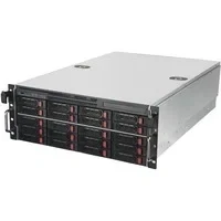 Abbildung von SilverStone Technology RM43 320 RS, 4HE Rackmount Speicherservergehäuse mit 20 Schächten für 2,5 Zoll /3,5 Festplatten/SSDs Mini SAS HD SFF 8643 12 Gb/s Schnittstelle,SST Silber