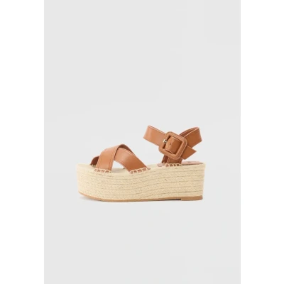 Abbildung von BOSS Machica Schaftsandale, Damen, Größe: 40, Rust/copper Schuhe