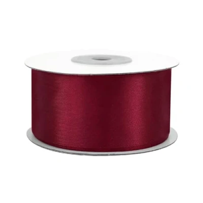 Abbildung von Creativery Satinband, Satinband 38mm x 25m Rolle Bordeaux