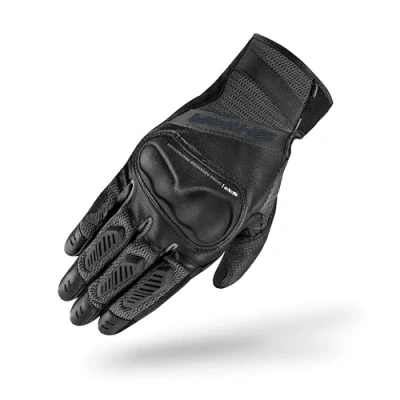 Abbildung von SHIMA HERO GLV Motorrad Handschuhe Damen Leder Kurze Sommer Motorradhandschuhe Schutz Touchscreen Stadt Lederhandschuhe Motorcycle Belüftet Verstärkt Perforiertes Leicht (Damen, Schwarz, L)