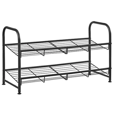 Abbildung von SONGMICS Schuhregal Schuh Organizer, 2 4 Ablagen, bis zu 16 Paar Schuhe